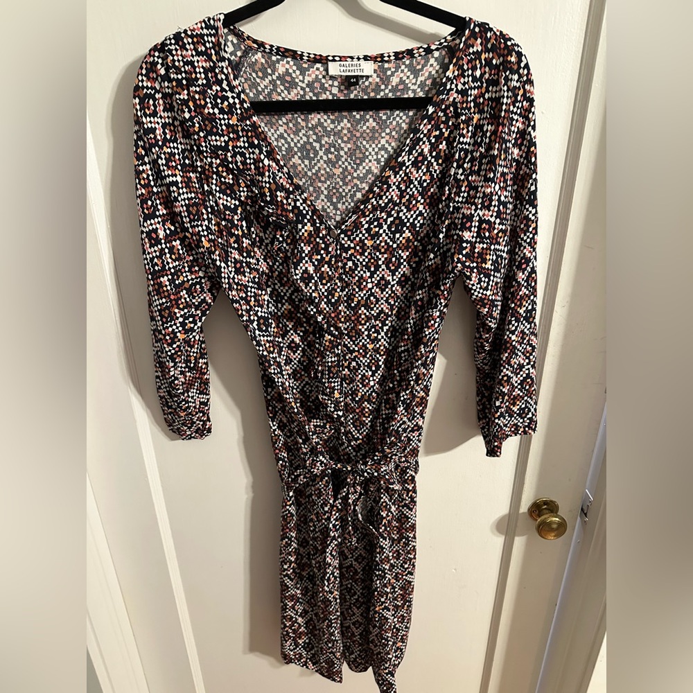 Size 12 Gorgeous 44 galeries lafayette crepe snakeskin print dress pixelated